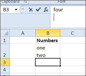 shortcut for entering cell in excel mac